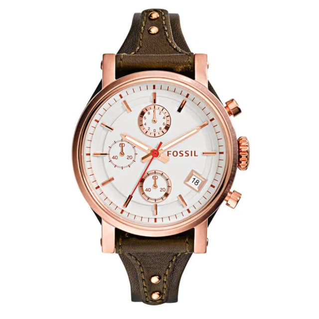 RELOJ FOSSIL ES3616 CON PULSERA EN CUERO PARA DAMA – Time-Home