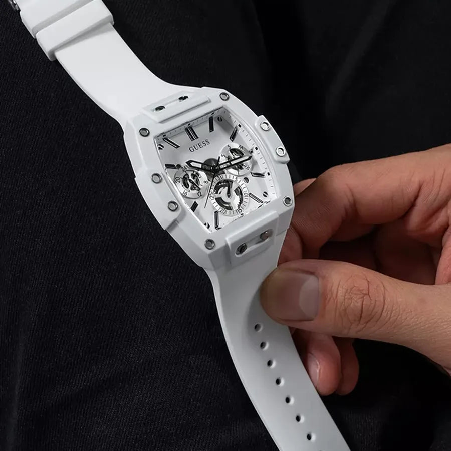 RELOJ GUESS PHOENIX W1049G2 BLANCO SILICONA
