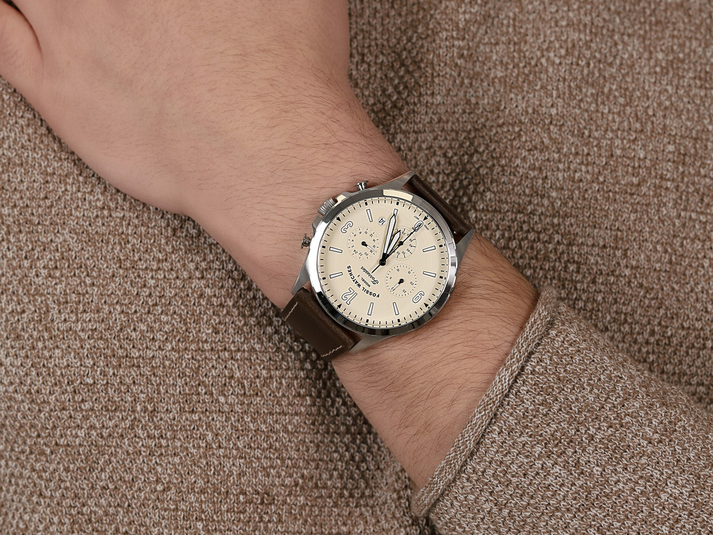 RELOJ FOSSIL CABALLERO CUERO FS5696