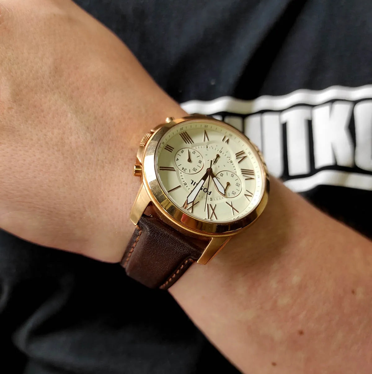 RELOJ FOSSIL PARA CABALLERO FS4991IE PULSO CUERO CAFÉ