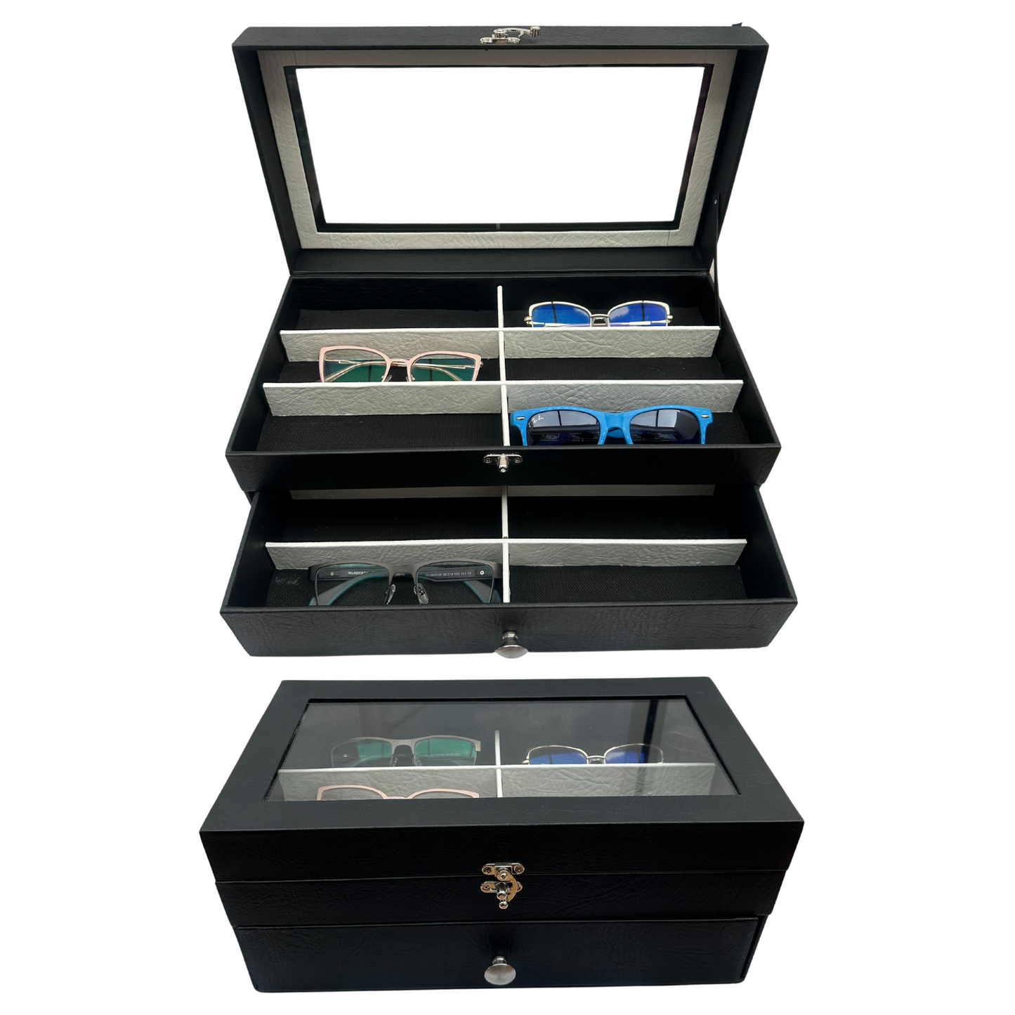 ORGANIZADOR DE GAFAS ESTUCHE DE LUJO 12 PUESTOS