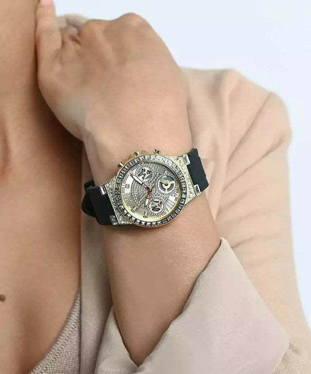 RELOJ GUESS MOONLIGHT GW0257L1 MUJER NEGRO