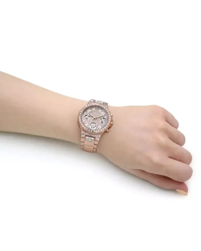 RELOJ MUJER GUESS GW0320L6 CUARZO PULSO ORO ROSA