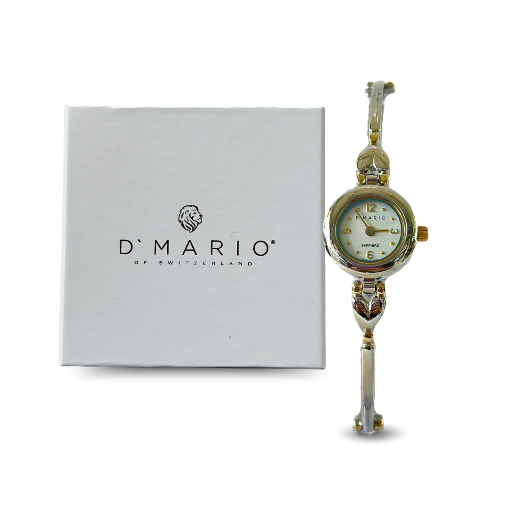 RELOJ D'MARIO FG0333 DAMA BICOLOR ZAFIRADO
