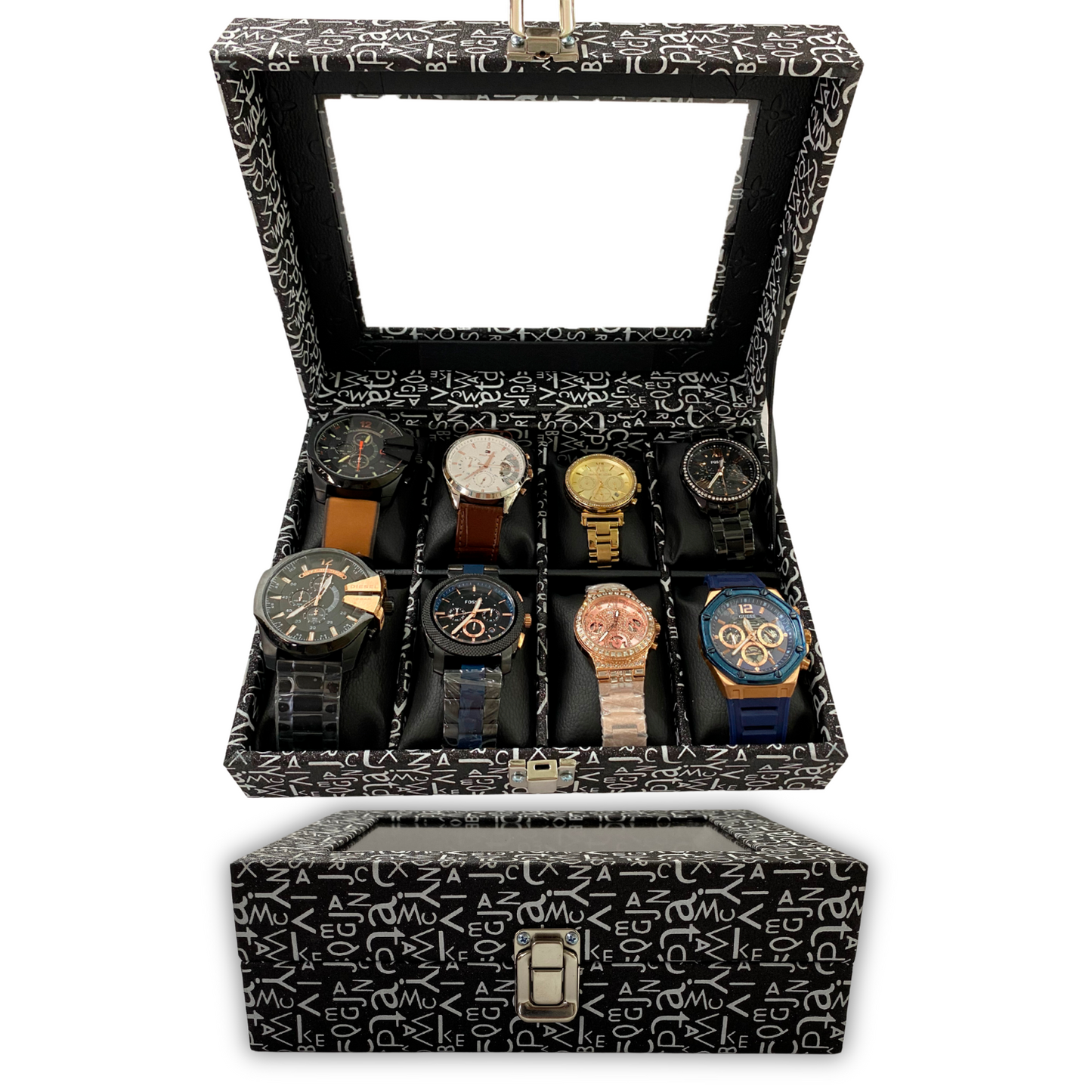 ORGANIZADOR DE RELOJES ESTUCHE RELOJERA DE LUJO 8 PUESTOS