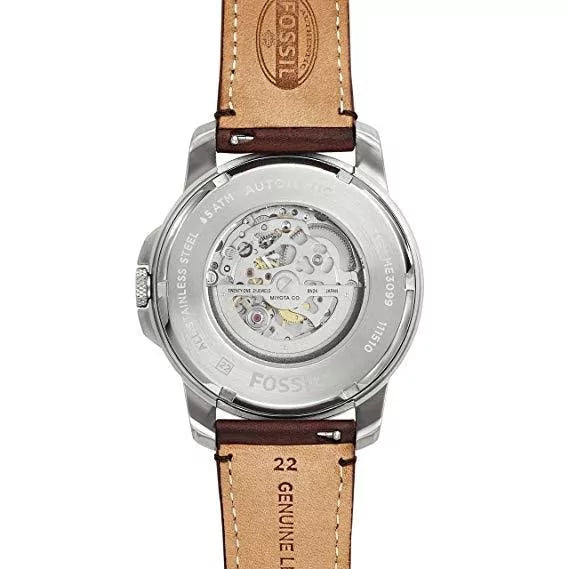 RELOJ FOSSIL AUTOMATICO ME3099 GRANT HOMBRE CUERO CAFÉ