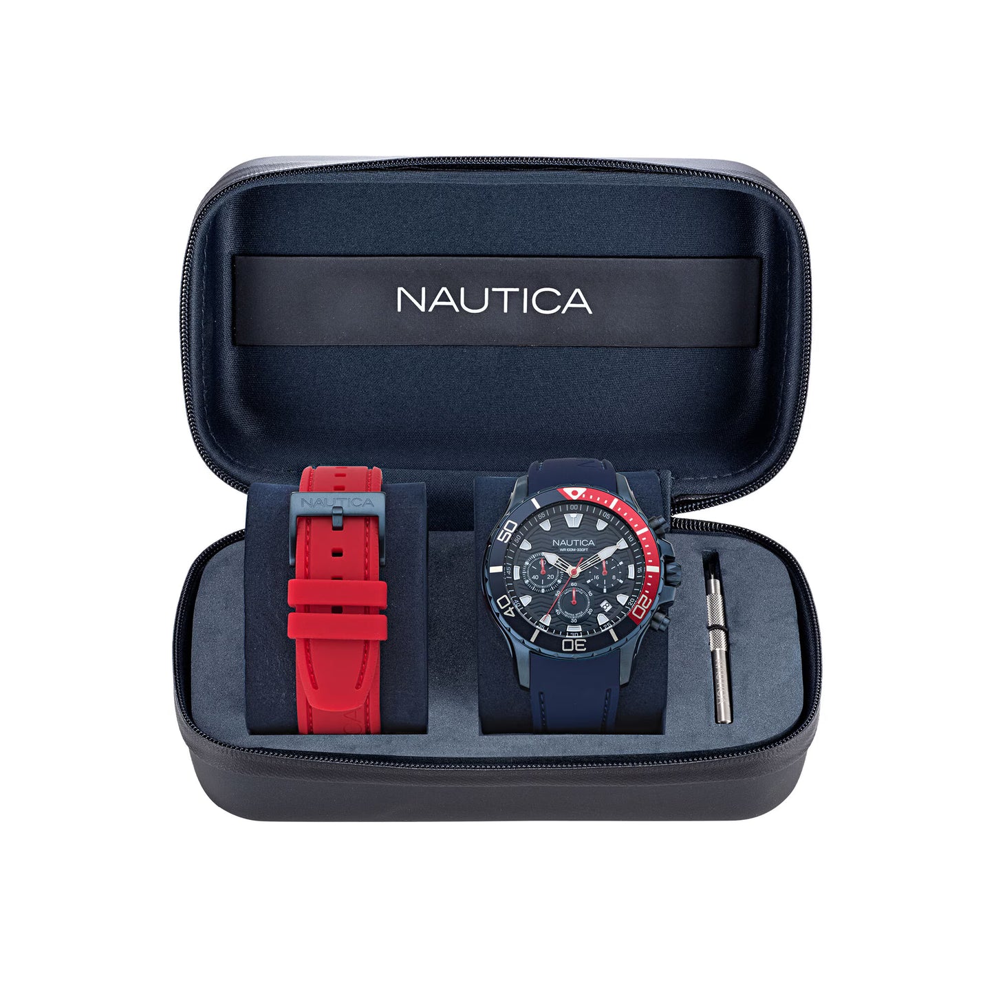 RELOJ NAUTICA CABALLERO SILICONA NAPNSS505 DOBLE PULSO
