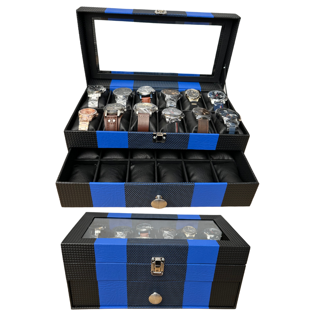 ORGANIZADOR DE RELOJES ESTUCHE RELOJERA DE LUJO 24 PUESTOS