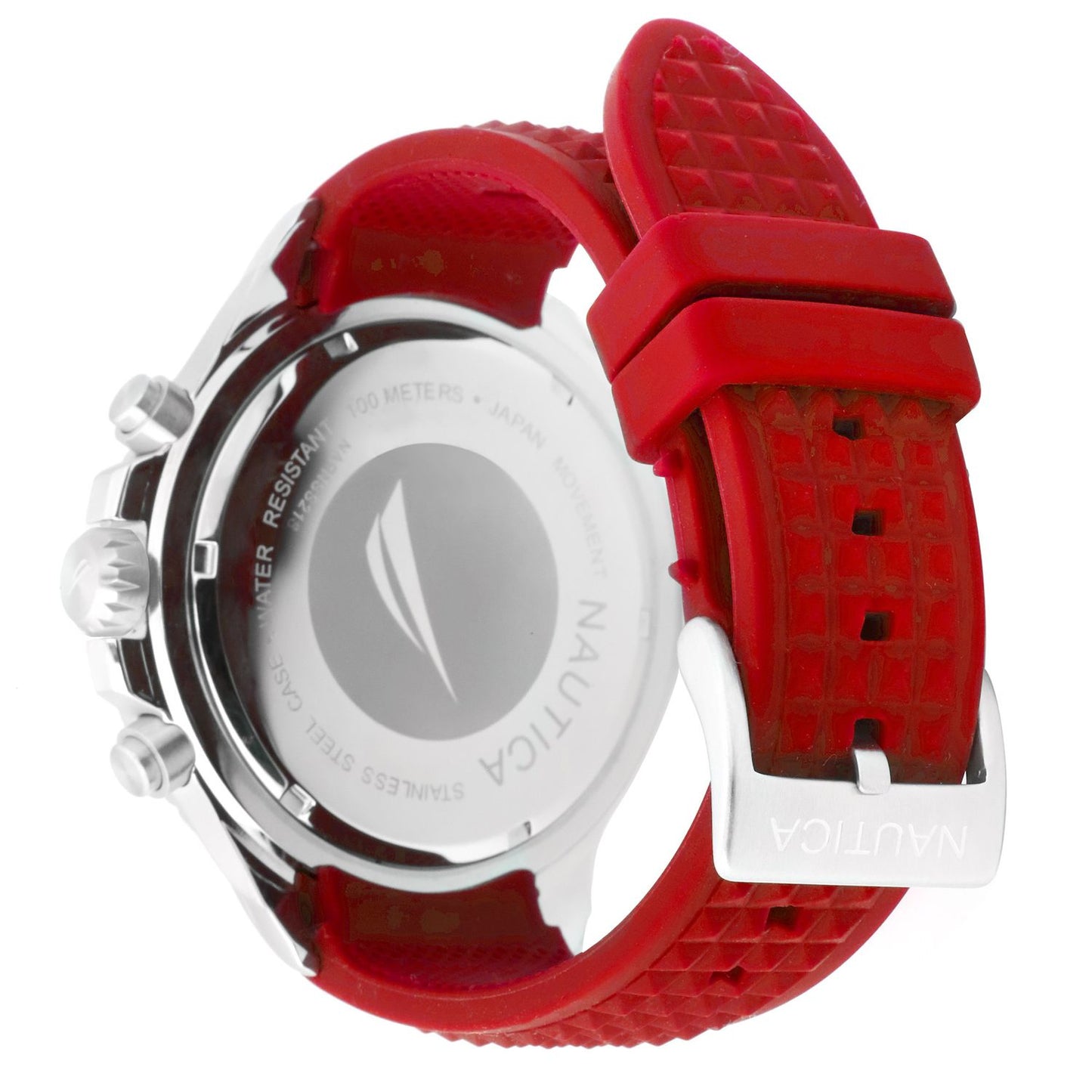 RELOJ NÁUTICA NAPNSS215 HOMBRE PULSO ROJO SILICONA