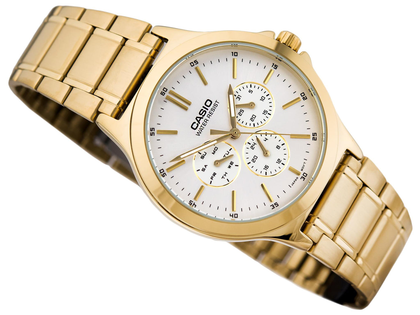 RELOJ CASIO MTP-V300G-7A HOMBRE MULTIFUNCIONAL DORADO