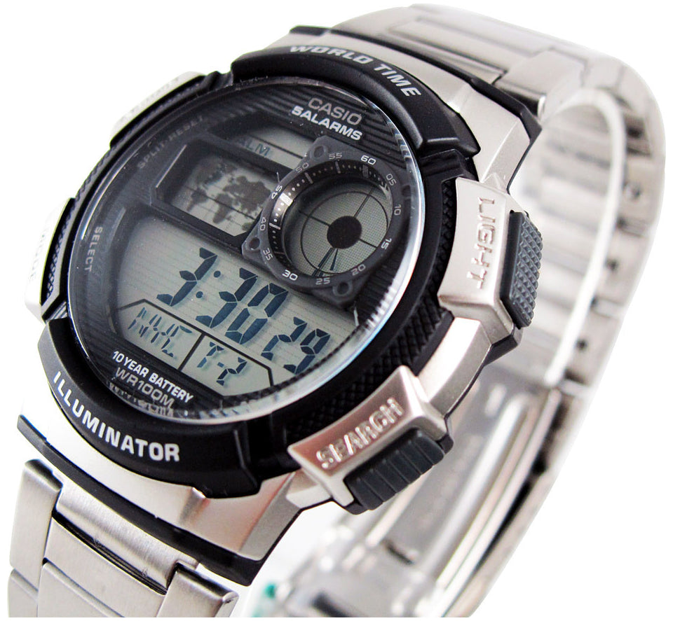 RELOJ CASIO AE-1000WD-1AV DIGITAL HOMBRE ACERO