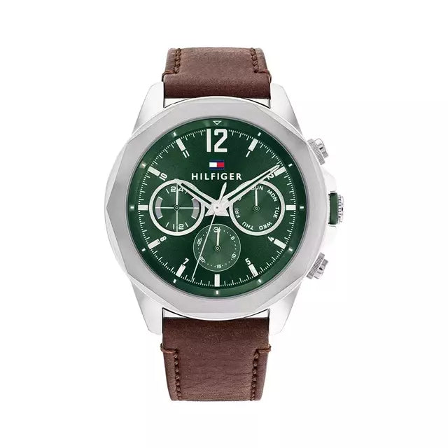 RELOJ TOMMY CABALLERO 1792064 CUERO TABLERO VERDE