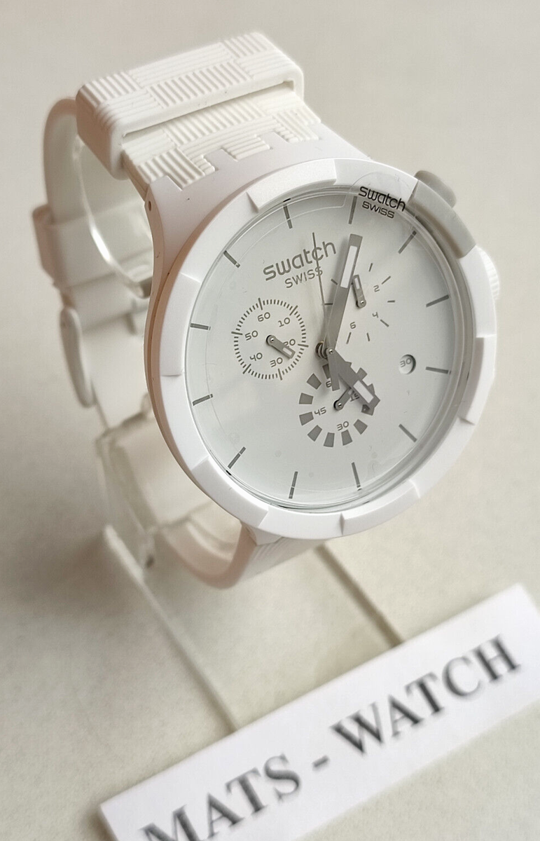 RELOJ SWATCH BIG BOLD CHRONO CHEQUERED WHITE - SB02W400