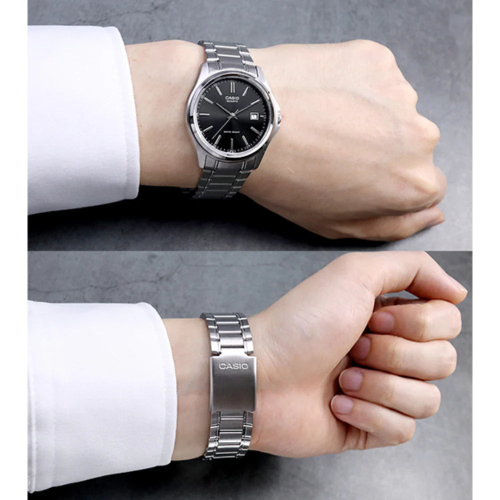 RELOJ CASIO MTP-1183A-1A TABLERO NEGRO
