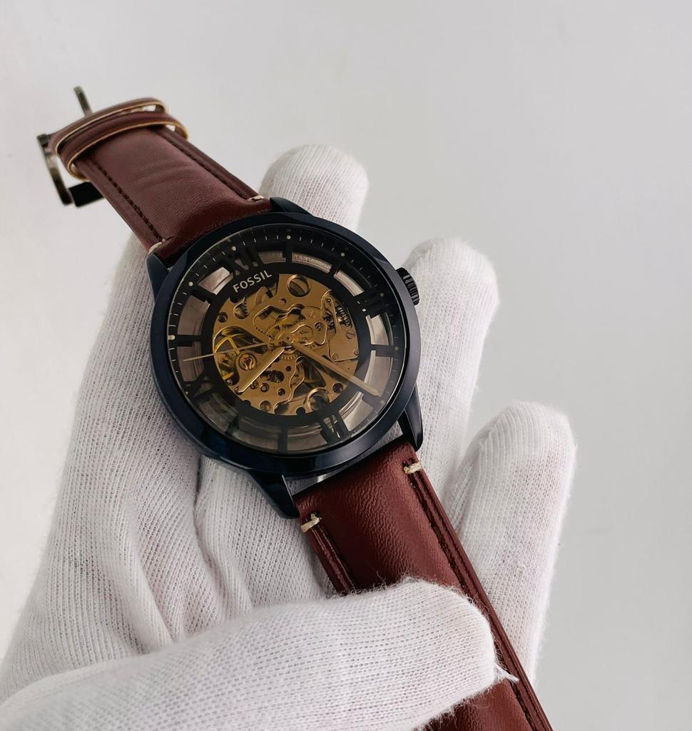 RELOJ FOSSIL ME3098 TONSWMAN CUERO AUTOMATICO
