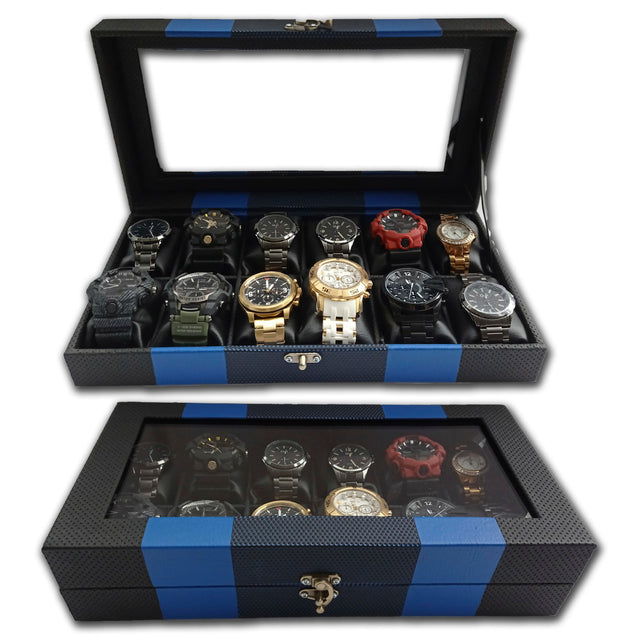 ORGANIZADOR DE RELOJES ESTUCHE RELOJERA DE LUJO 12 PUESTOS