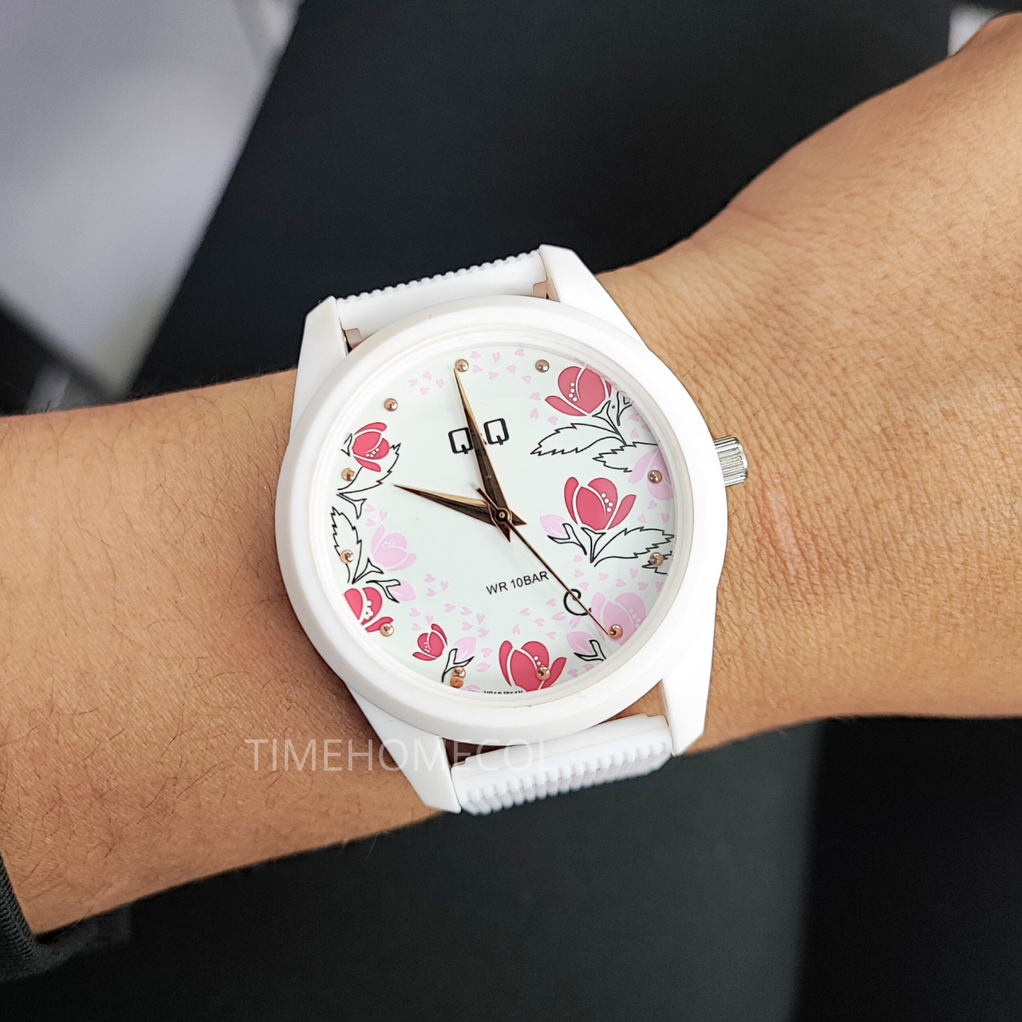 RELOJ QYQ QA48J212Y MUJER SILICONA FLOR