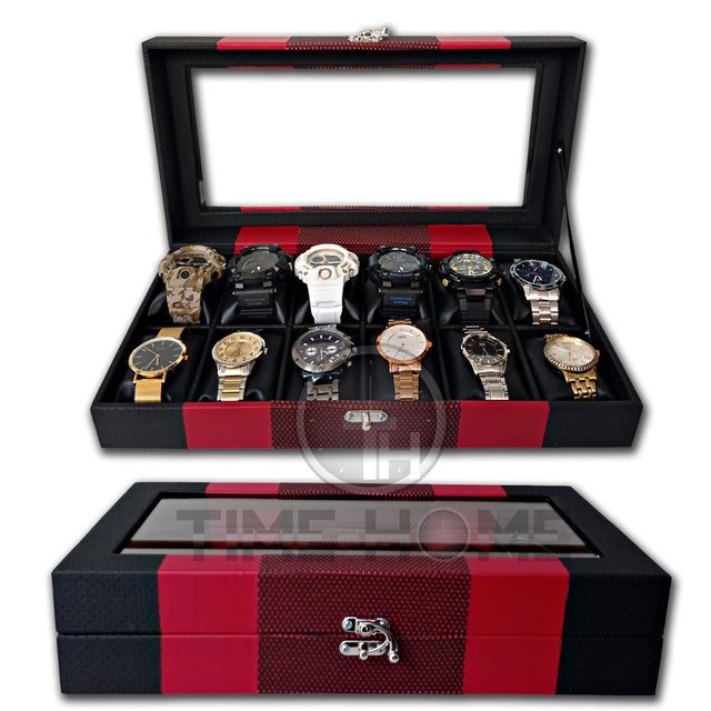 ORGANIZADOR DE RELOJES ESTUCHE RELOJERA DE LUJO 12 PUESTOS