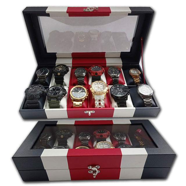ORGANIZADOR DE RELOJES ESTUCHE RELOJERA DE LUJO 12 PUESTOS