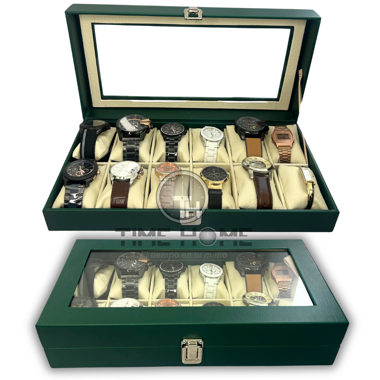 ORGANIZADOR DE RELOJES ESTUCHE RELOJERA DE LUJO 12 PUESTOS
