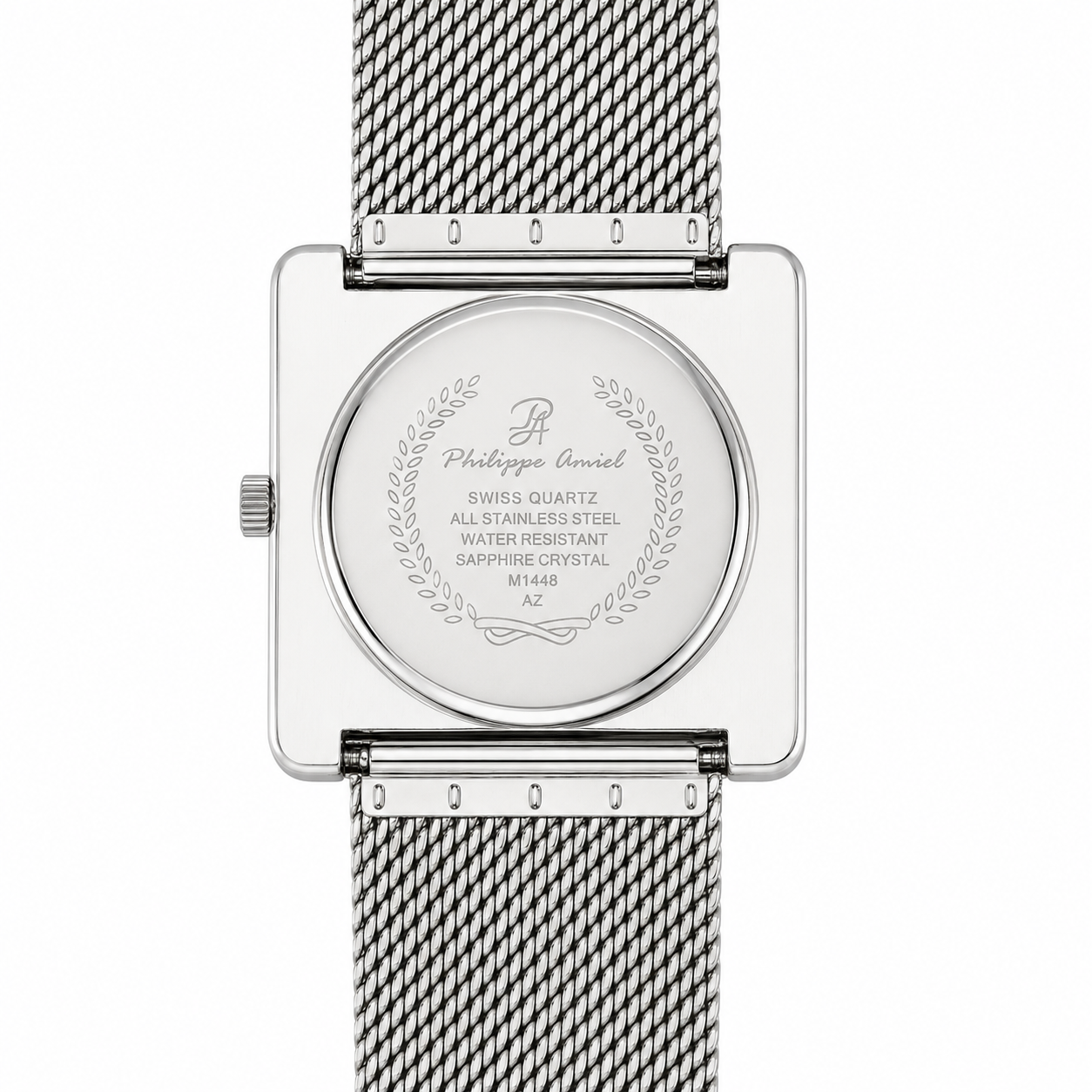 Philippe Amiel M1448 AZ Reloj para Hombre Acero Inoxidable Plateado con Cristal de Zafiro