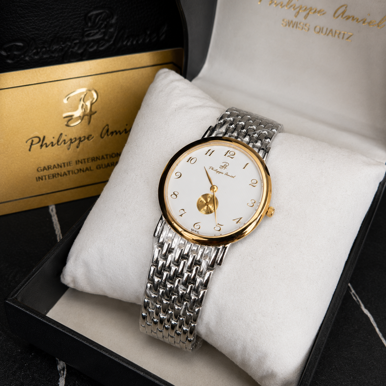 Philippe Amiel M145 AZ Reloj para Hombre Acero Bicolor con Cristal de Zafiro