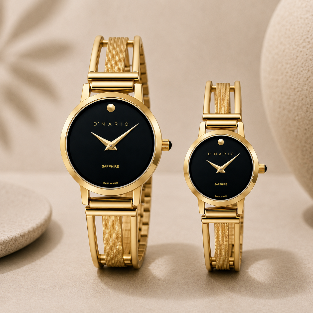 PAREJA PARA RELOJES D'MARIO PULSO ESQUELETO MERIDIAN