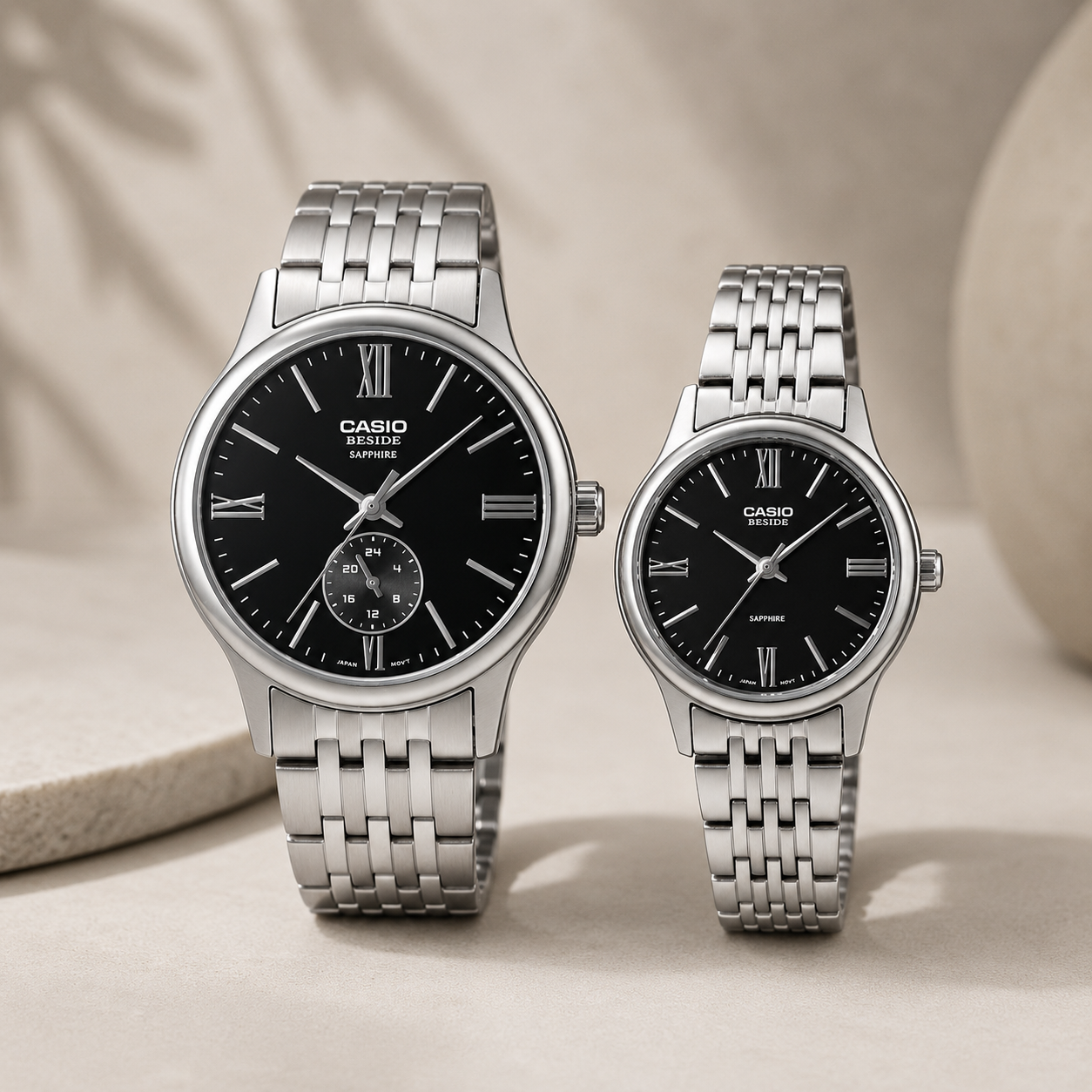 PAREJA DE RELOJES CASIO 100D-1A ACERO