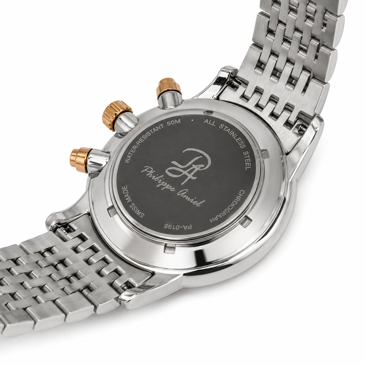 Philippe Amiel PA-0195 Reloj para Hombre Bicolor Acero Inoxidable