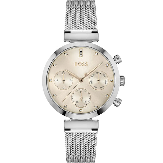 RELOJ HUGO BOSS 1502625 PULSO MALLA ACERO PLATEADO DAMA