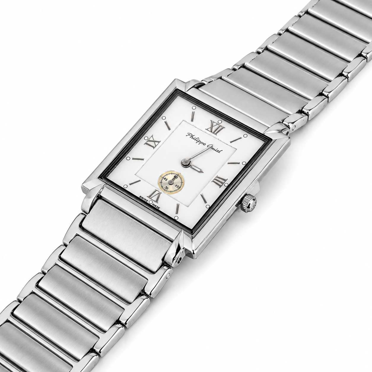Philippe Amiel M6340 AZ Reloj para Hombre Acero Inoxidable Plateado Rectangular