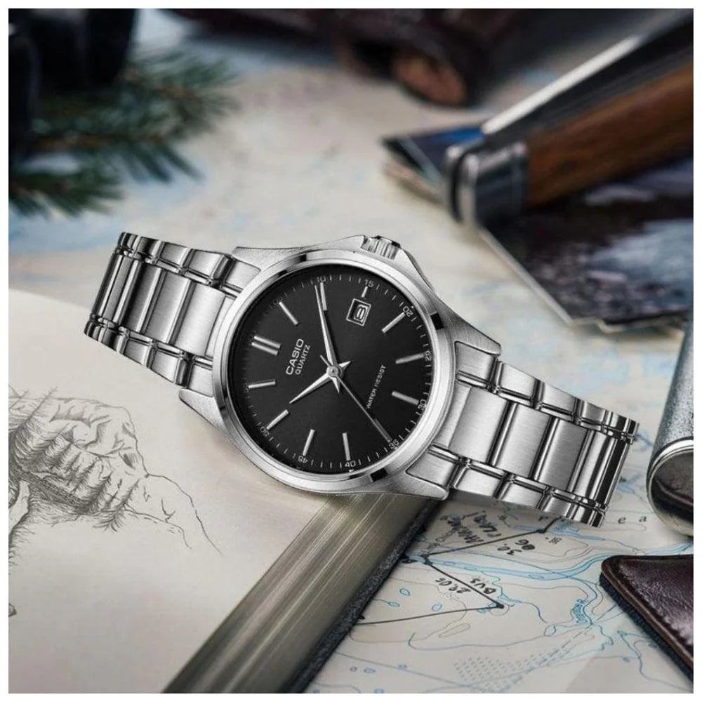 RELOJ CASIO MTP-1183A-1A TABLERO NEGRO