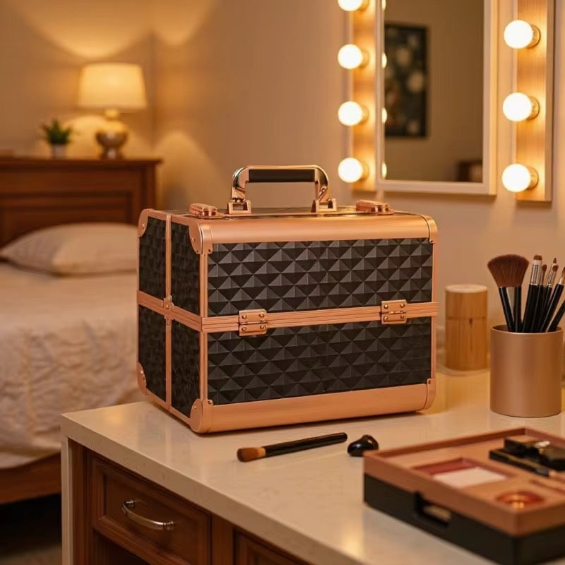 MALETA DE MAQUILLAJE DELUXE GRAN CAPACIDAD