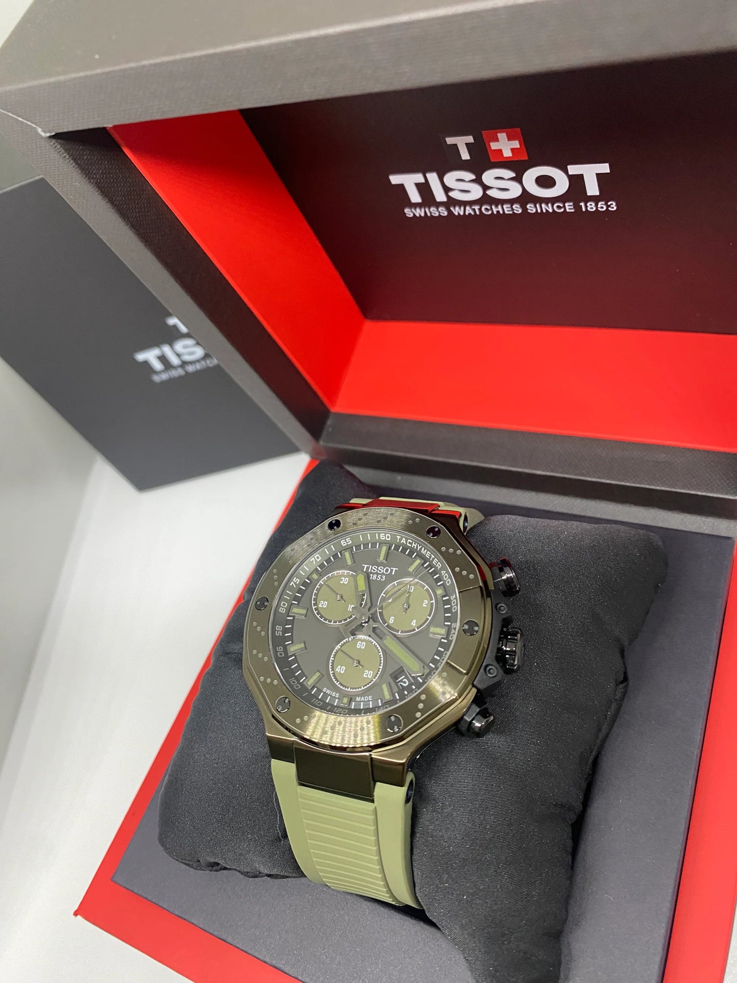 RELOJ TISSOT T-RACE T141.417.37.061.02 VERDE MILITAR