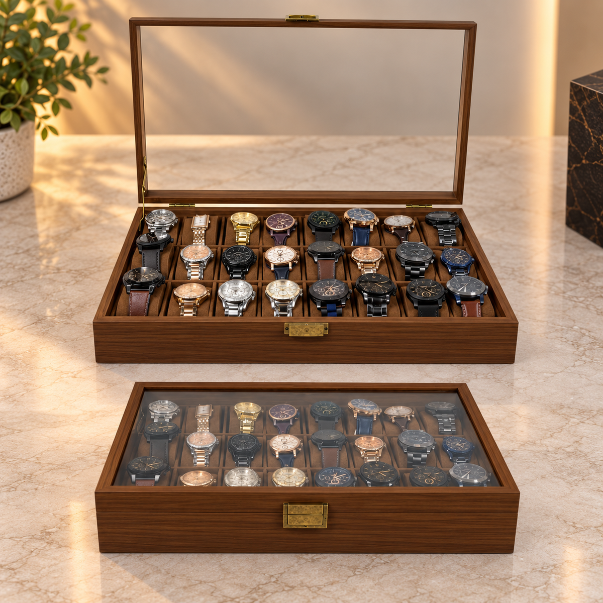 ESTUCHE DE MADERA PREMIUM PARA 24 RELOJES