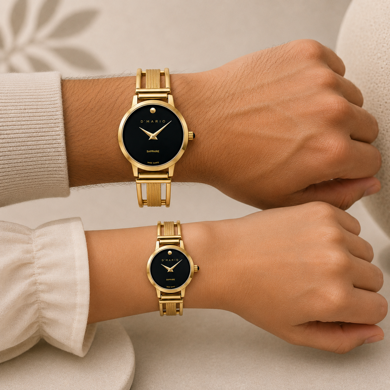 PAREJA PARA RELOJES D'MARIO PULSO ESQUELETO MERIDIAN