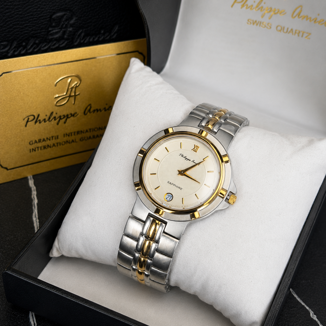 Philippe Amiel M6032 AZ Reloj para Hombre Bicolor Acero Inoxidable con Fecha