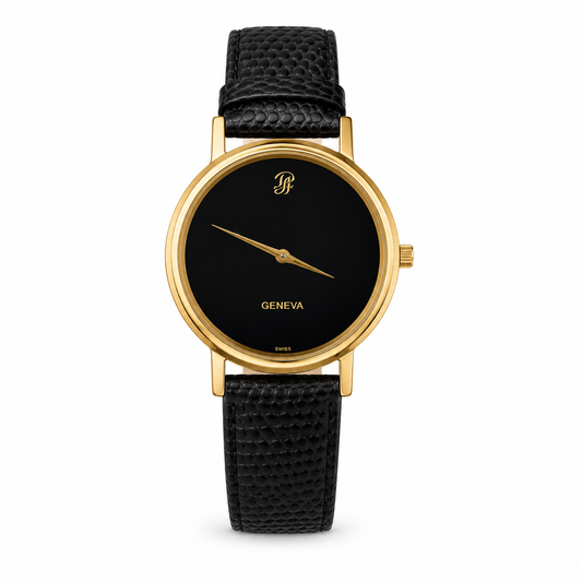 Philippe Amiel M1258 AZ Reloj para Unisex Negro Dorado Acero Inoxidable