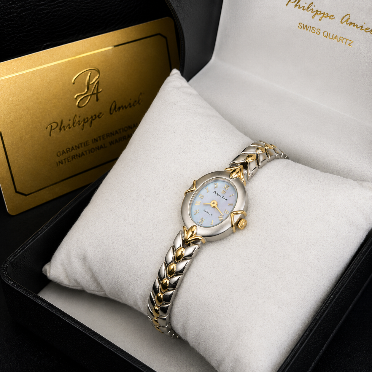 Philippe Amiel M1258 AZ Reloj para Mujer Bicolor Azul Acero Inoxidable