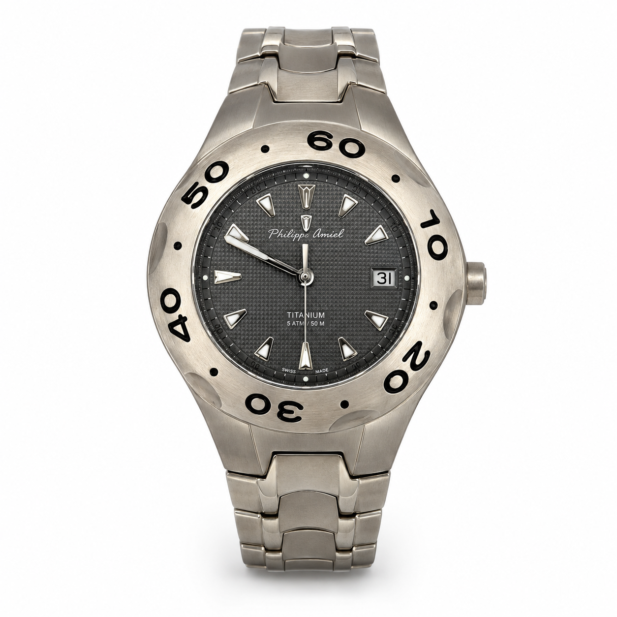 Philippe Amiel M6318 Reloj para Hombre Cronógrafo Acero Inoxidable Esfera Azul