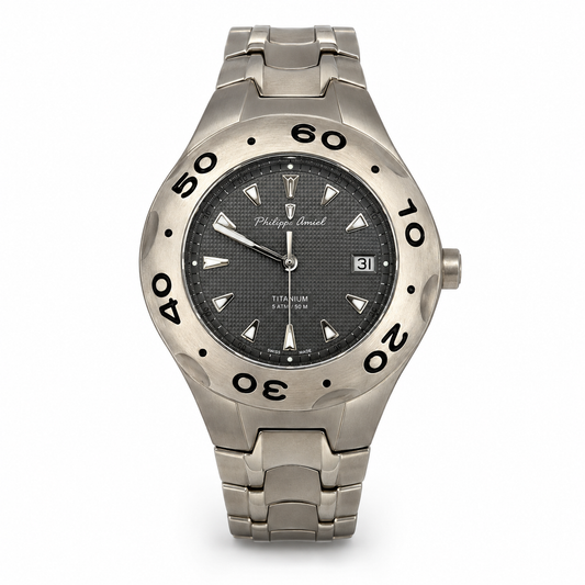 Philippe Amiel M6318 Reloj para Hombre Cronógrafo Acero Inoxidable Esfera Azul