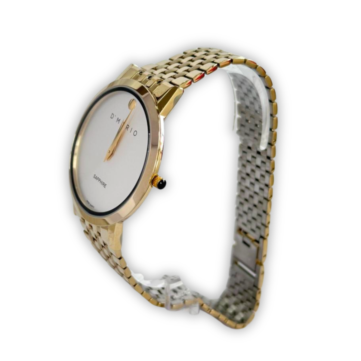 RELOJ D'MARIO HOMBRE ZS3180 PULSO MALLA ACERO DORADO