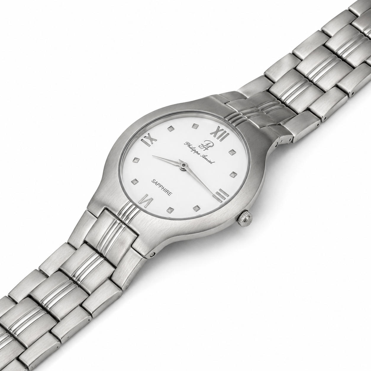 Philippe Amiel M6348 Reloj para Hombre Acero Inoxidable Plateado con Cristal de Zafiro