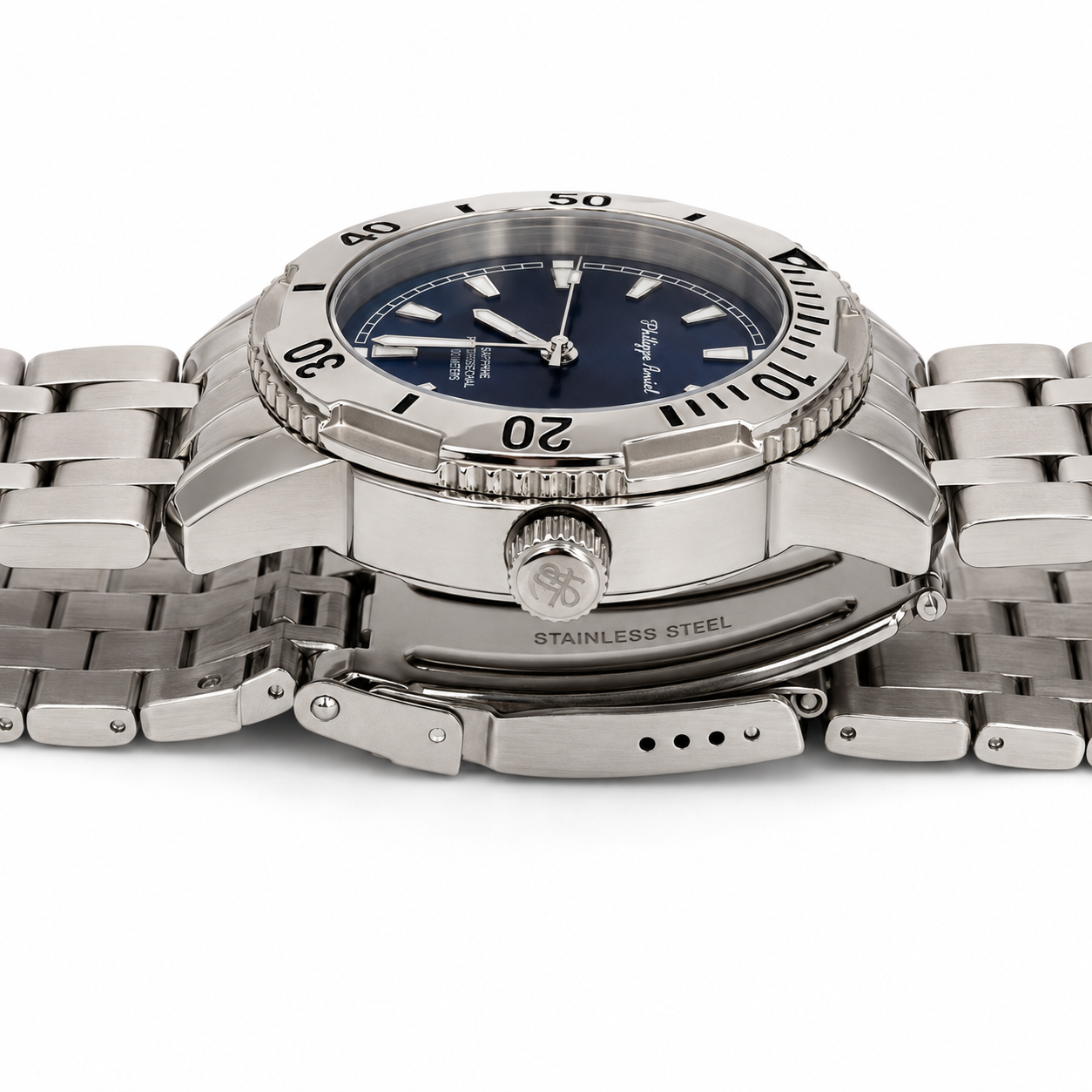 Philippe Amiel M6318 Reloj para Hombre Acero Inoxidable Esfera Azul