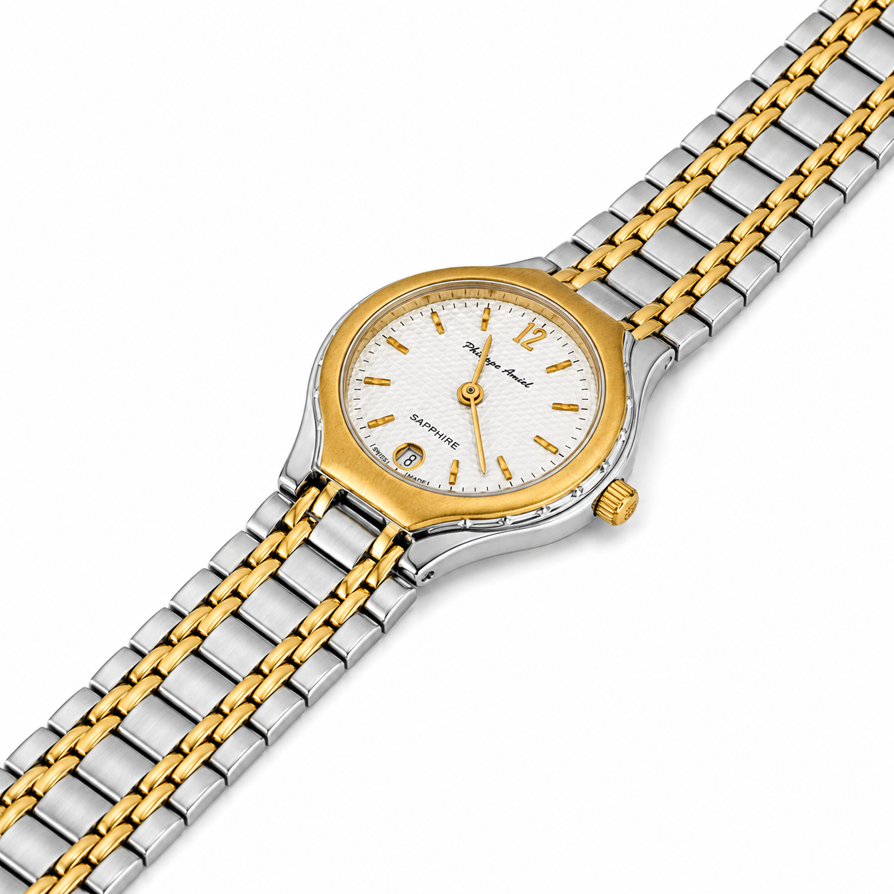 Philippe Amiel F6239 Reloj para Mujer Acero Inoxidable Bicolor Plateado/Dorado