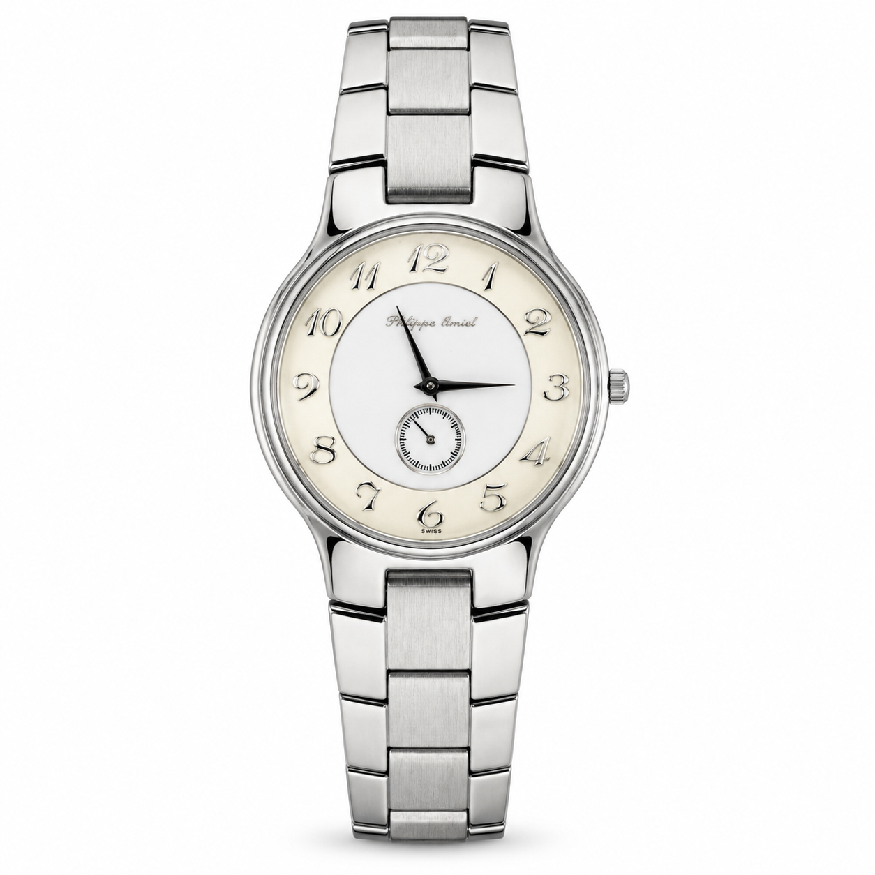 Philippe Amiel F6240 Reloj para Hombre Acero Inoxidable Esfera Blanca