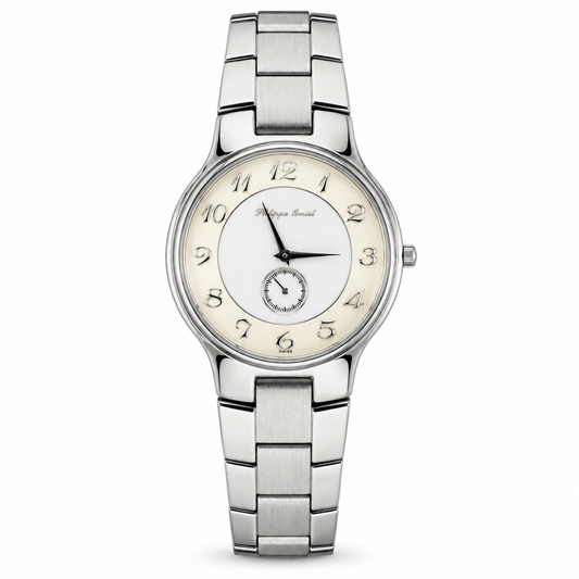 Philippe Amiel F6240 Reloj para Hombre Acero Inoxidable Esfera Blanca