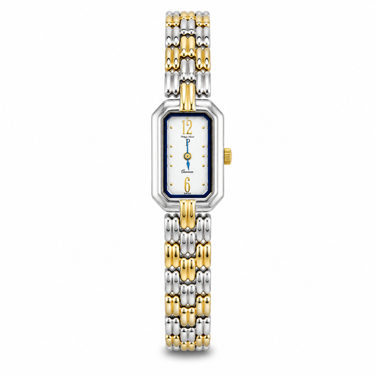 Philippe Amiel F362 AZ Reloj para Mujer Bicolor Acero Inoxidable Esfera Blanca