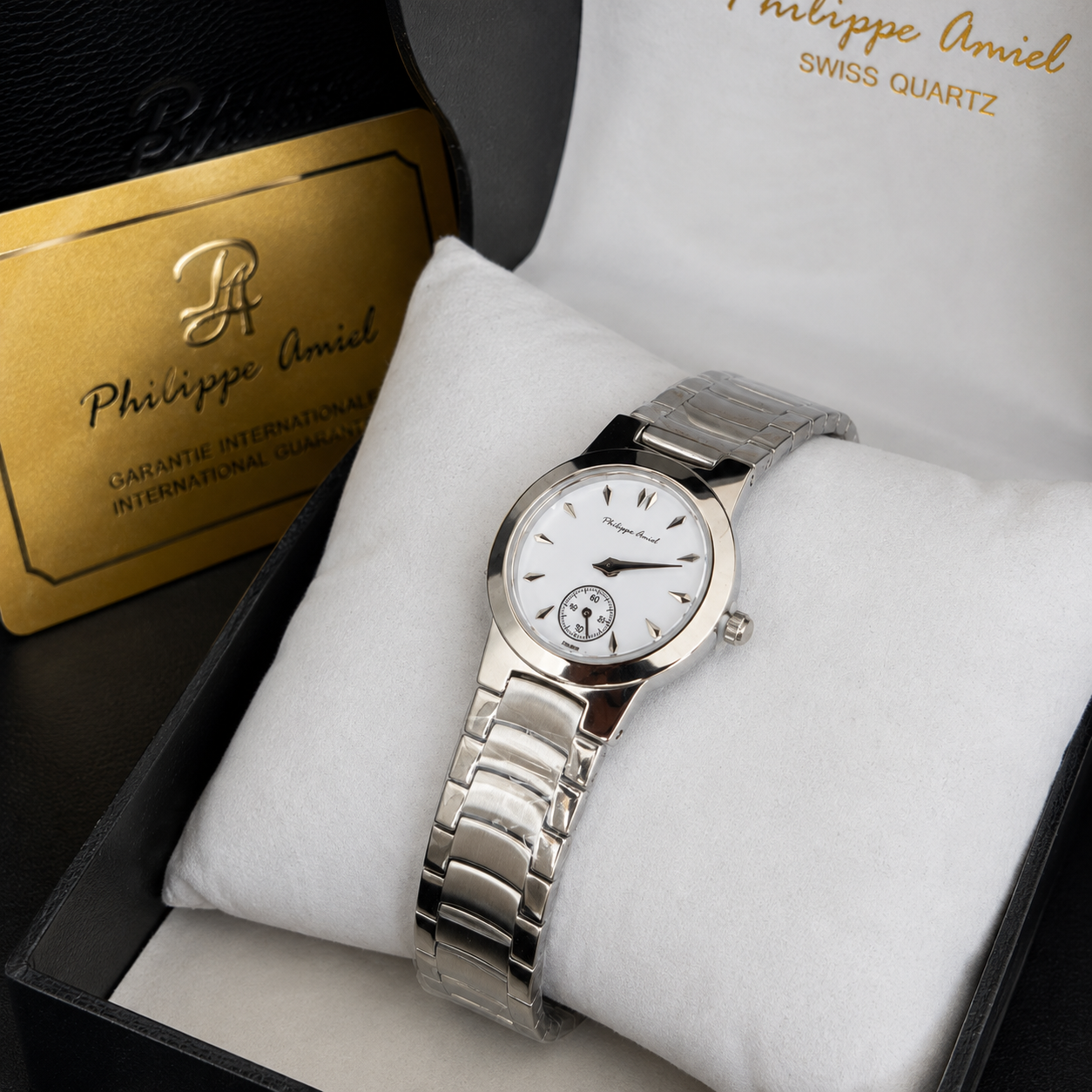Philippe Amiel F6280 Reloj para Mujer Acero Inoxidable Plateado