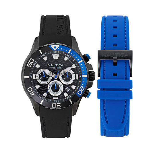 RELOJ NAUTICA CABALLERO SILICONA NAPNSS506 DOBLE PULSO